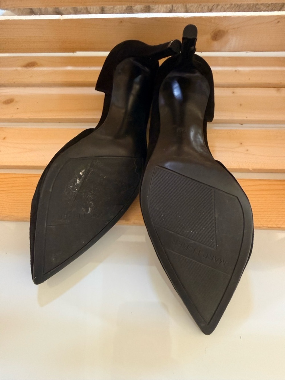 Marc Fisher Black Pointed-Toe Suede D'Orsay Pumps - Picture 6 of 7